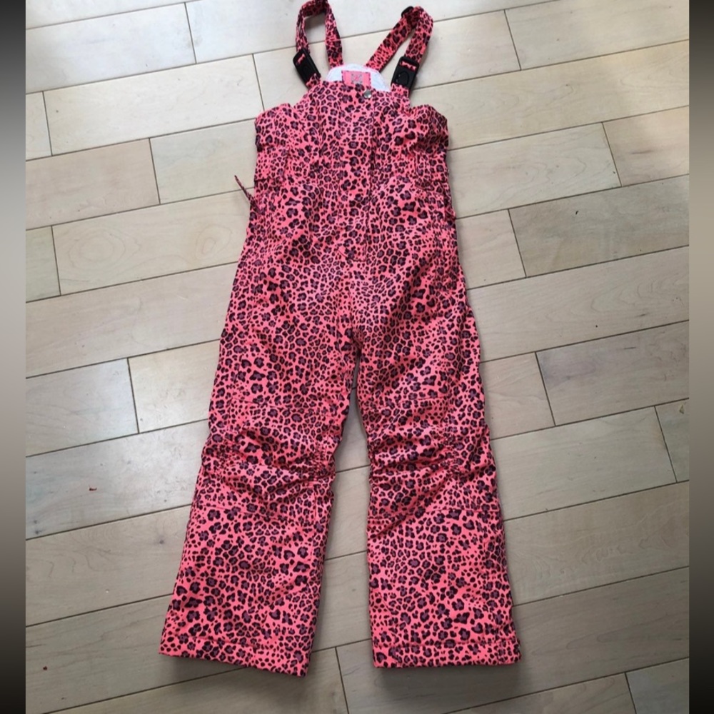 Poivre Blanc girls fruit punch pink insulated snow bib pants